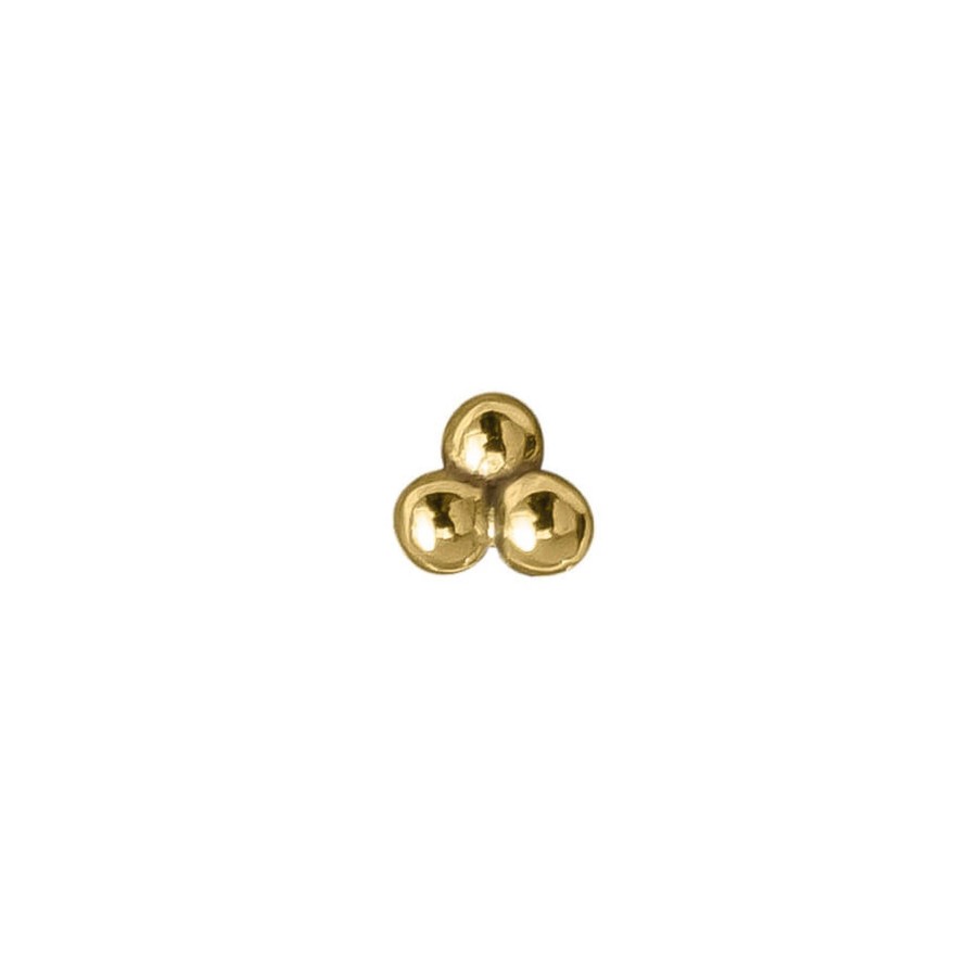 Piercing Jewelry Ask & Embla | Leia Tribead Threadless End (14K ) Gold