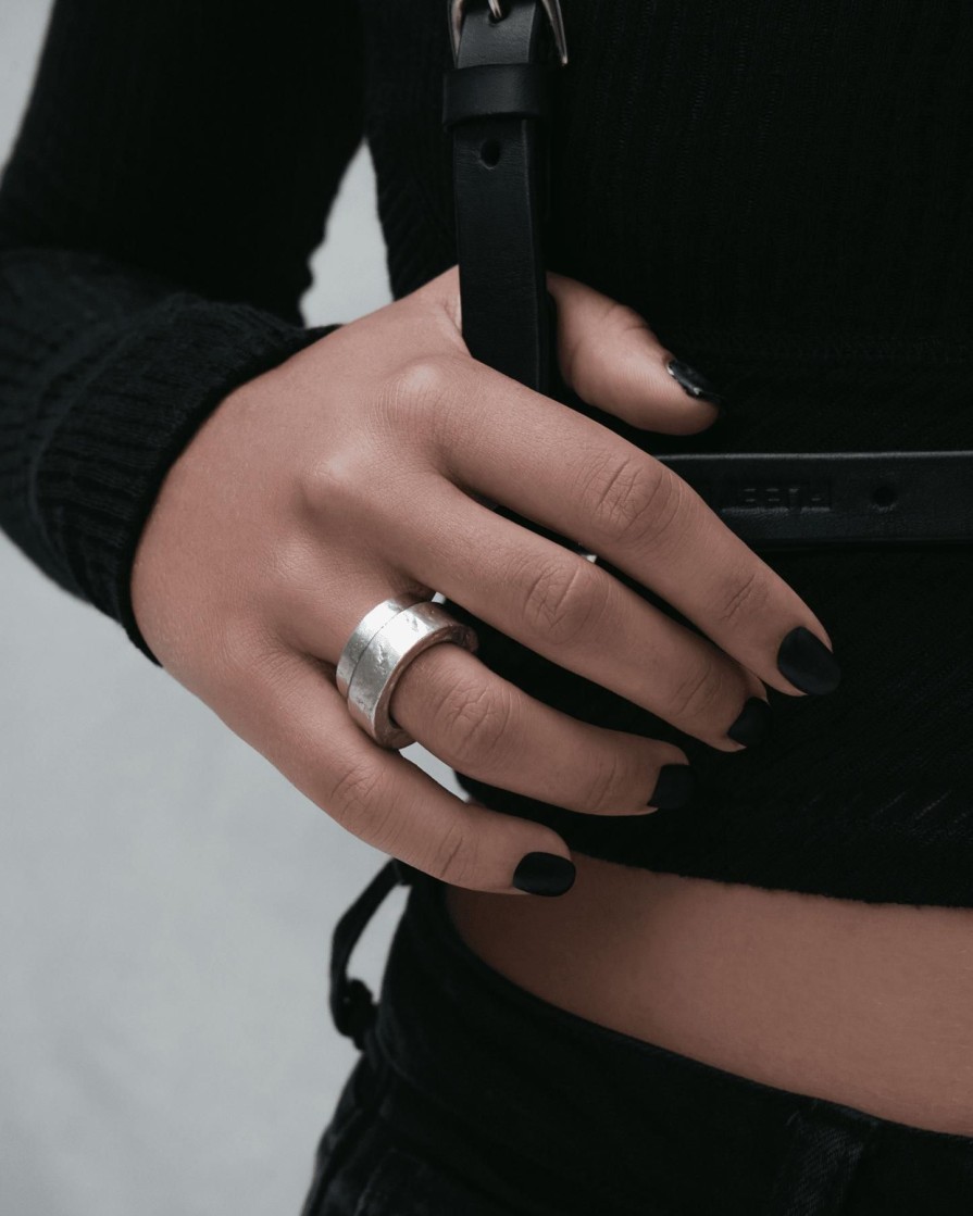 Rings Ask & Embla | Temple Step Ring Silver