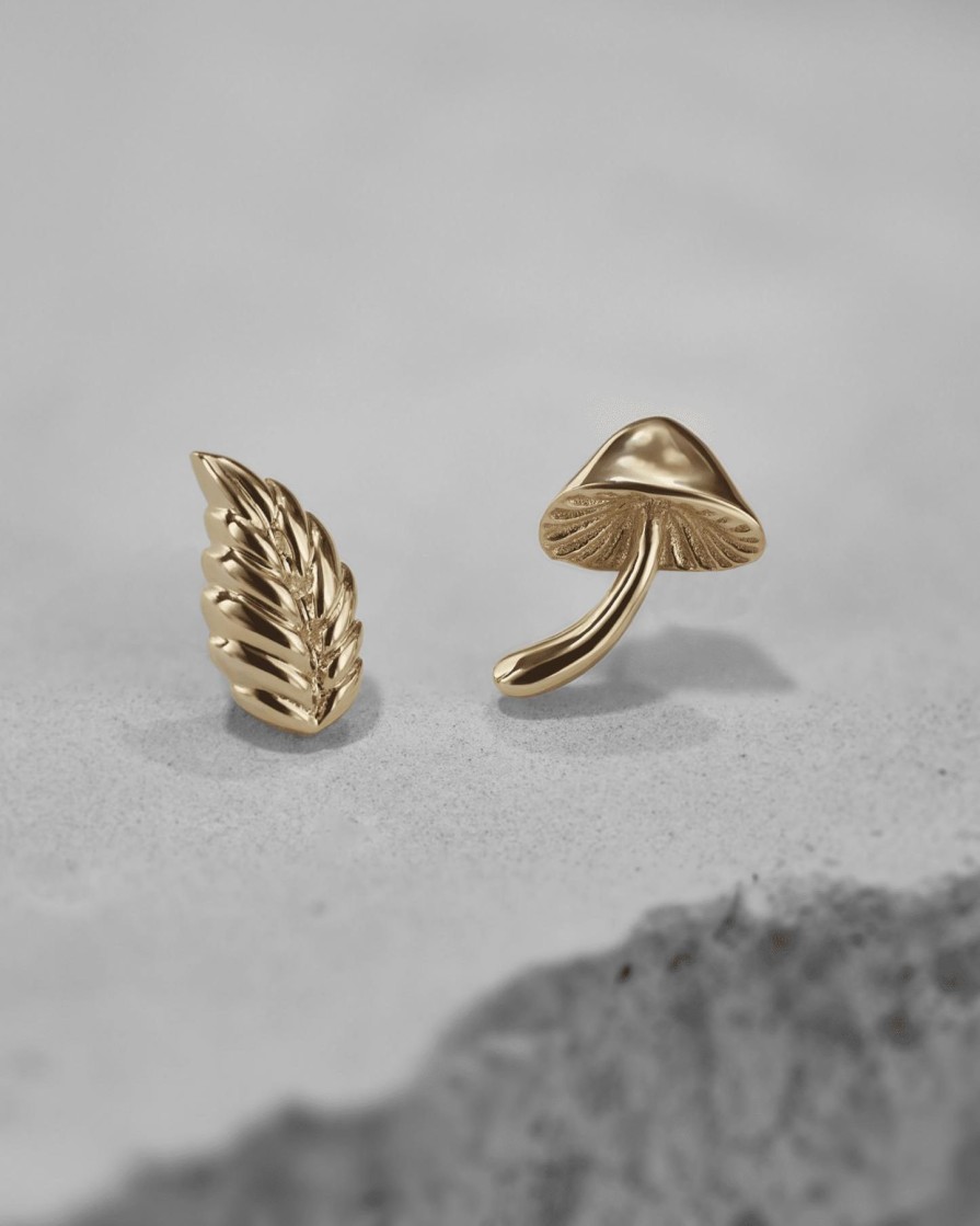 Piercing Jewelry Ask & Embla | Elm Threadless End (14K Gold)