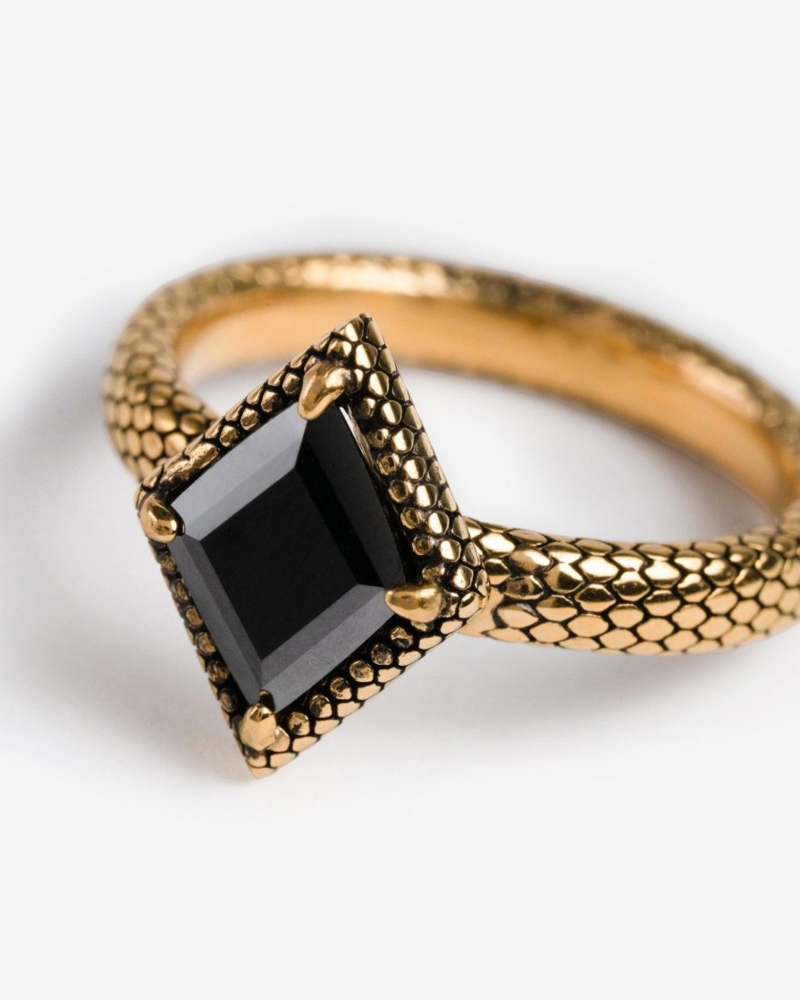 Rings Ask & Embla | Black Lake Serpent Ring