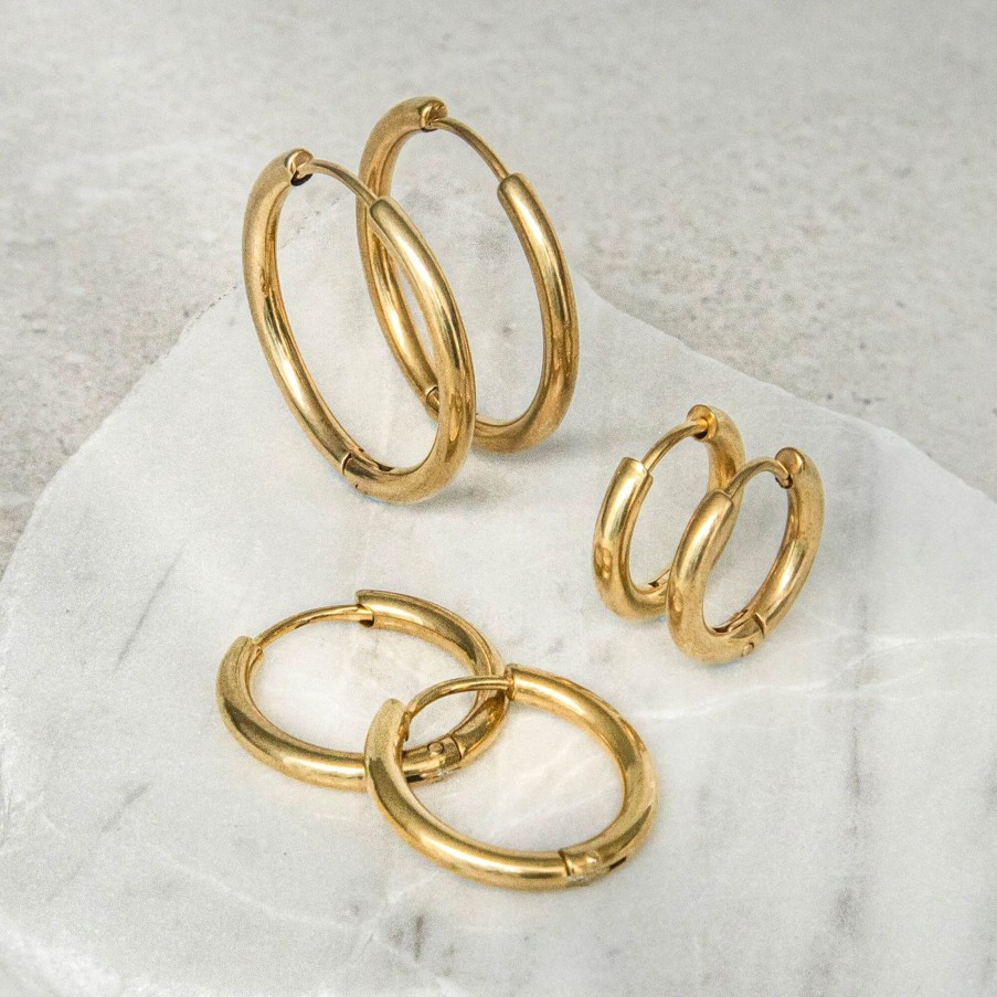 Earrings Ask & Embla | Tria Hoop Earrings Set (Pack Of 3)