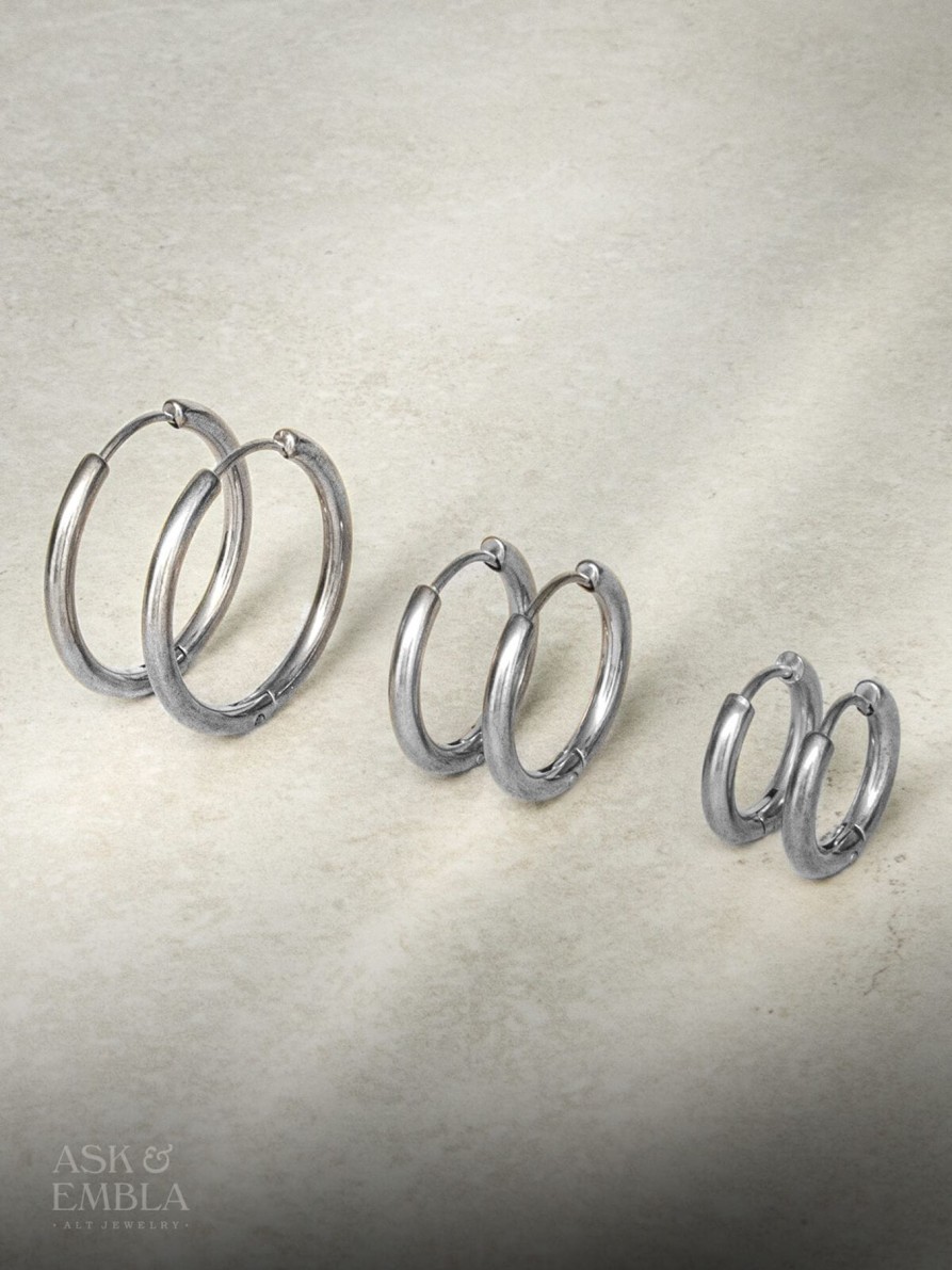 Earrings Ask & Embla | Tria Hoop Earrings Set (Pack Of 3)