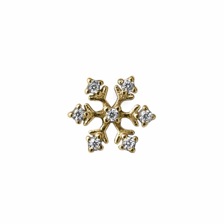 Piercing Jewelry Ask & Embla | Quinn Snowflake Threadless End (14K ) Gold