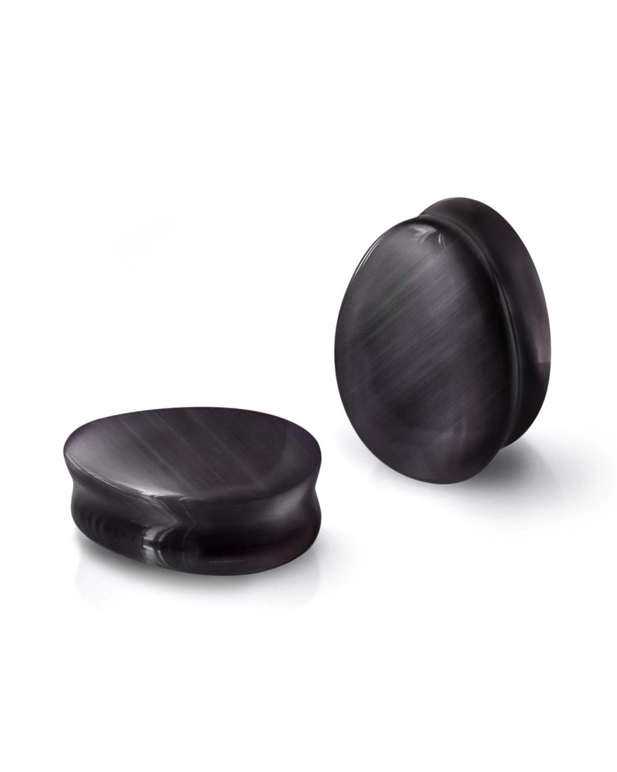 Plugs & Tunnels Ask & Embla | Smoky Dragon'S Eye Teardrop Plugs