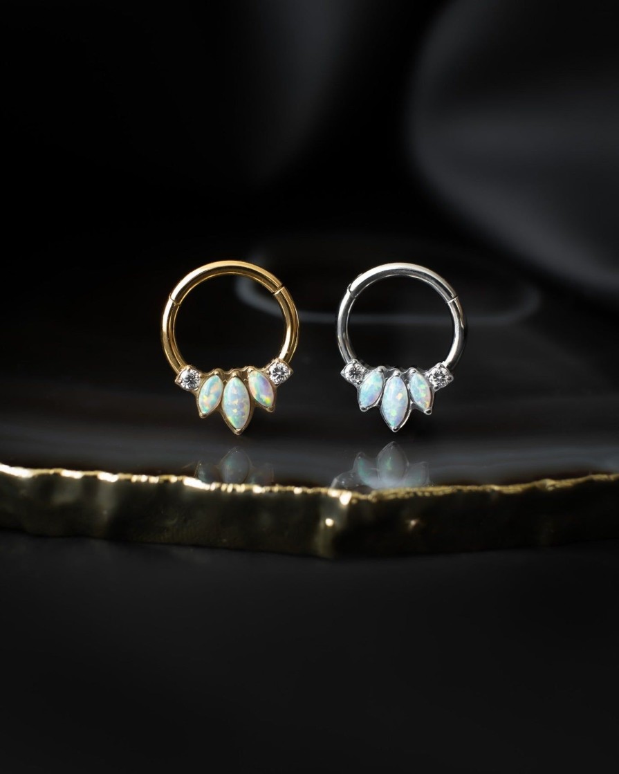 Piercing Jewelry Ask & Embla | Opal Tiara Titanium Clicker