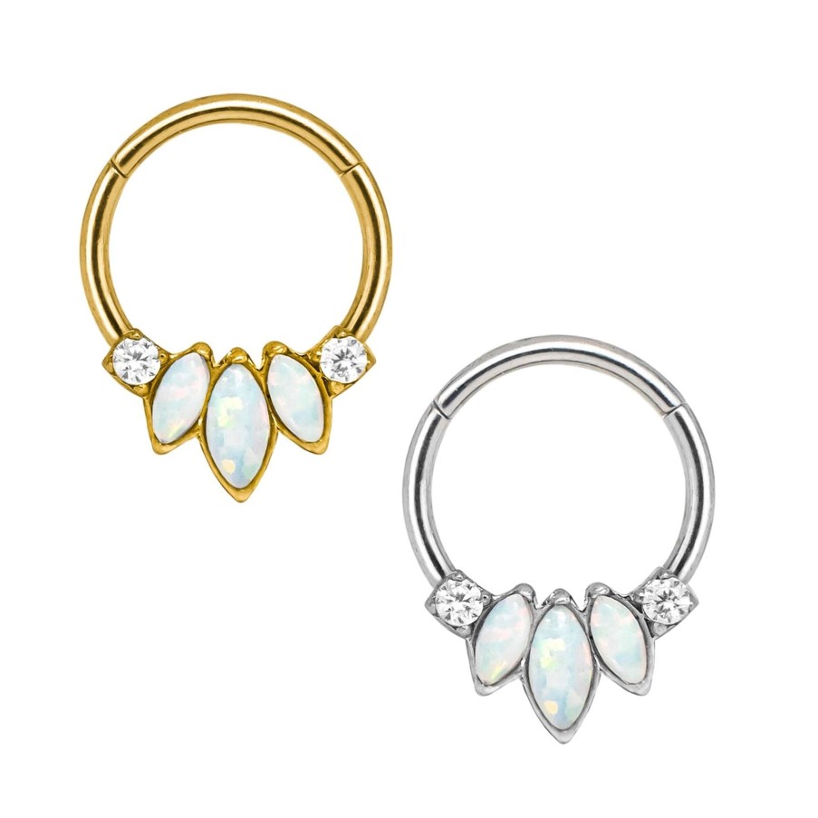 Piercing Jewelry Ask & Embla | Opal Tiara Titanium Clicker