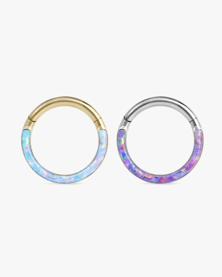 Piercing Jewelry Ask & Embla | Opal Aura Titanium Clicker